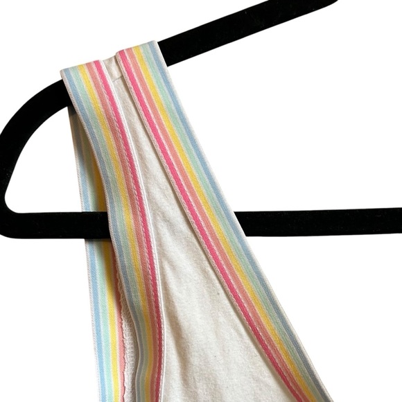 TORRID CASUAL RIBBED RAINBOW TANK BODYSUIT WOMEN SZ 1X White NEW - Picture 2 of 6